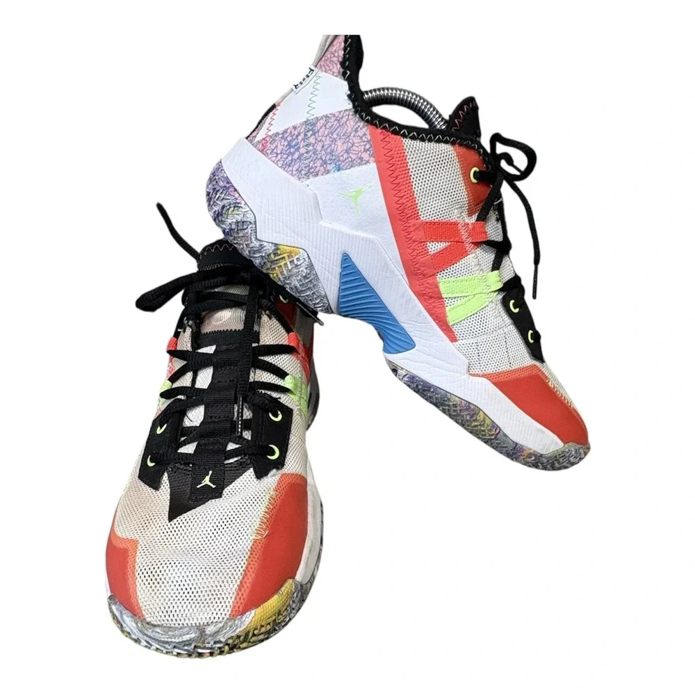 Jordan One Take 2 Multicolor‎ White/Infrared 23/Black/Ghost Green Sneaker Sz 9.5